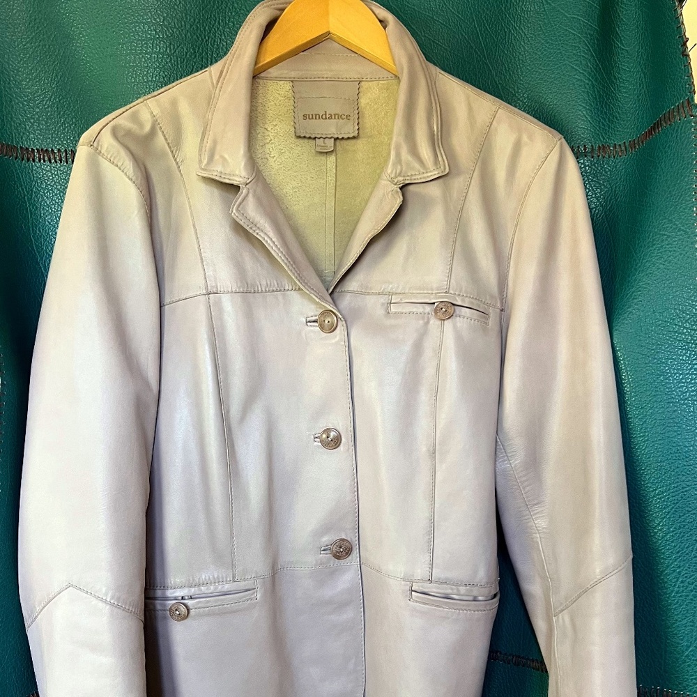 Sundance Blush Pink Leather Jacket